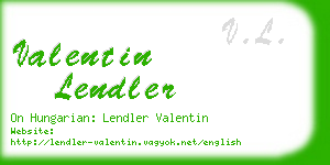 valentin lendler business card